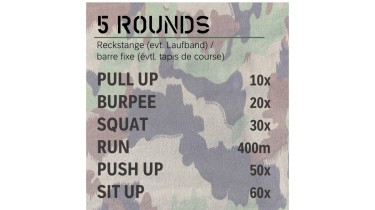 Full body workout: 5 rounds