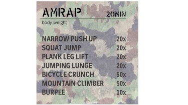 Allenamento completo del corpo: AMRAP 20min - body weight