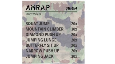 Allenamento completo del corpo: AMRAP 25min - body weight