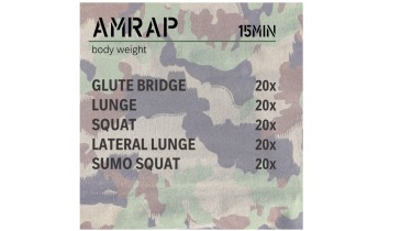 Allenamento corpo inferiore: AMRAP 15min - body weight