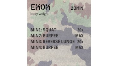 Full body workout: EMOM 20min - body weight