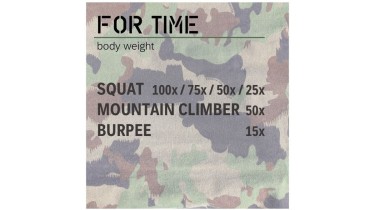 Full body workout: 4 rounds - body weight