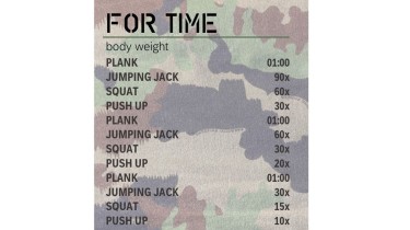 Allenamento completo del corpo: 1 round - body weight