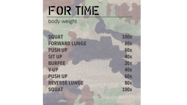 Full body workout: 1 round - body weight