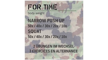 Lower/upper body workout: 5 rounds - body weight