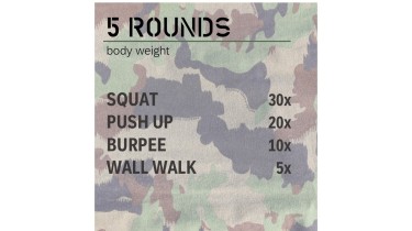Allenamento completo del corpo: 5 rounds - body weight