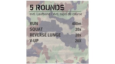 Entraînement du bas et milieu du corps: 5 rounds