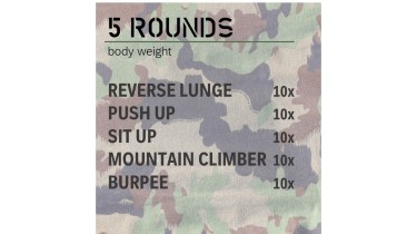 Allenamento completo del corpo: 5 rounds - body weight