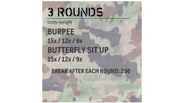 Allenamento completo del corpo: 3 rounds