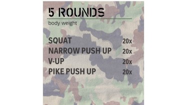 Allenamento completo del corpo: 5 rounds - body weight