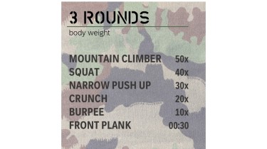 Allenamento completo del corpo: 3 rounds - body weight